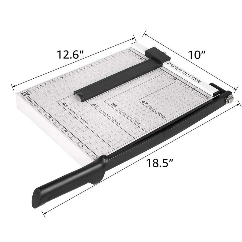 EDMBG Guillotine Paper Cutter and Trimmer with Various Cut Length, Multi Sheet Capacity, Heavy Duty Blade for Photo Craft Cardstock, Large Paper Cutter for Home or Office - Image 5